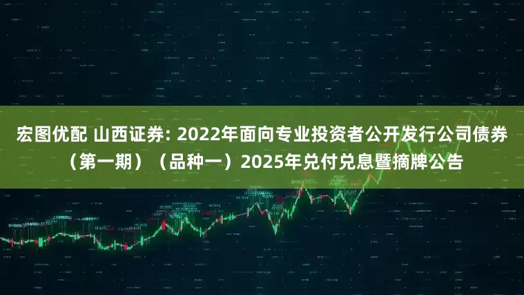 宏图优配 山西证券: 2022年面向专业投资者公开发行公司债券（第一期）（品种一）2025年兑付兑息暨摘牌公告